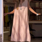 👗48% Rabatt🌸Ärmelloses, gestuftes langes Damenkleid mit V-Ausschnitt und Knöpfen