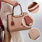 Elegante Handtasche mit Pfingstrosenstickerei für Frauen