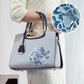 Elegante Handtasche mit Pfingstrosenstickerei für Frauen