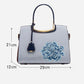 Elegante Handtasche mit Pfingstrosenstickerei für Frauen