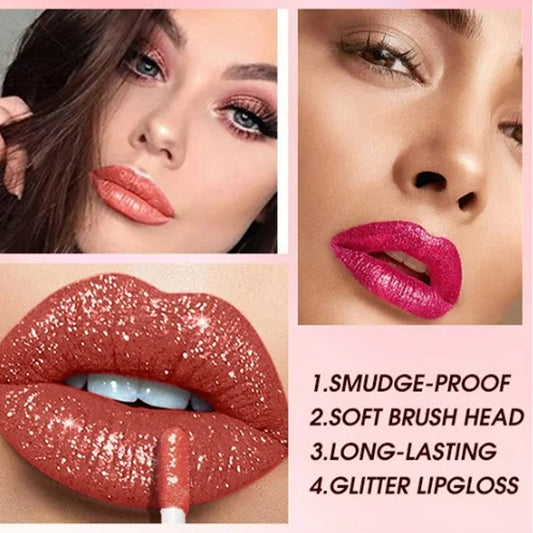 💄1 KAUFEN  1 GRATIS🎁Metallischer flüssiger Diamant-Glitter-Lippenstift