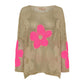 Damen Sommer Hollow-out Strick Pullover Top