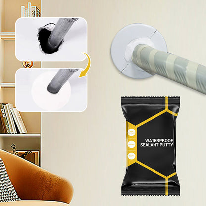 🥳Flash Sale ＄2.51 /Pack!!🔧🏠 Waterproof Sealant Putty – Seals cracks, aircon holes & pipe gaps. Soft & moldable – DIY repair made easy! 💪✨