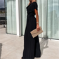🔥47% Rabatt🔥Unifarbener Jumpsuit mit hoher Taille und gefaltetem Bein