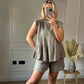 🔥Damen-Set aus Shorts und Top mit Rüschen aus Käsetuch