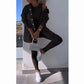 💕Strickjacke mit Kapuze, Weste, Leggings, 3-Satz