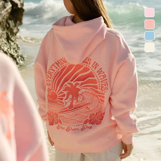 Chasing Sunset Hoodie für Frauen in Übergröße