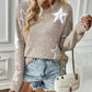 🌸Zeitlich begrenzt 57% RABATT💕Langarm-Pullover mit Rundhalsausschnitt und Sternenmuster für Damen