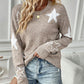 🌸Zeitlich begrenzt 57% RABATT💕Langarm-Pullover mit Rundhalsausschnitt und Sternenmuster für Damen