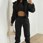 2025 Sportliches Damen-Sweatshirt mit Kapuze + Weste + Hose, 3er-Set.