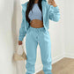 2025 Sportliches Damen-Sweatshirt mit Kapuze + Weste + Hose, 3er-Set.