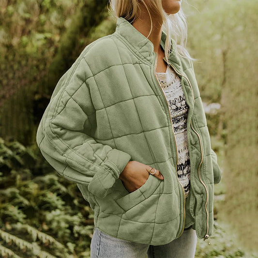 🎀Neu eingetroffen - Steppjacke mit Reißverschluss für Damen