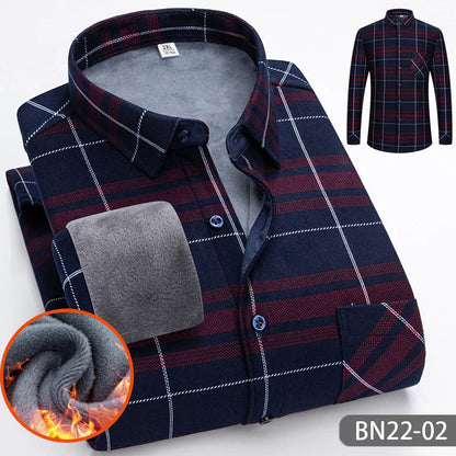 Herbst-Winter Männer lässig Fleece dicker warmes Shirt