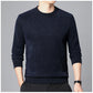 Verdickter Herrenpullover mit Rundhalsausschnitt
