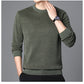 Verdickter Herrenpullover mit Rundhalsausschnitt