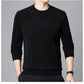 Verdickter Herrenpullover mit Rundhalsausschnitt