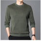 Verdickter Herrenpullover mit Rundhalsausschnitt