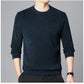 Verdickter Herrenpullover mit Rundhalsausschnitt
