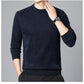 Verdickter Herrenpullover mit Rundhalsausschnitt