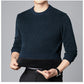 Verdickter Herrenpullover mit Rundhalsausschnitt