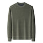 Verdickter Herrenpullover mit Rundhalsausschnitt