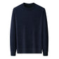 Verdickter Herrenpullover mit Rundhalsausschnitt
