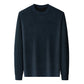 Verdickter Herrenpullover mit Rundhalsausschnitt