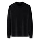 Verdickter Herrenpullover mit Rundhalsausschnitt