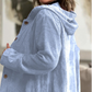 Damen Oversized Kapuzen Corduroy Knopf-down Shacket