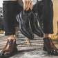 Brogue-Schnürstiefel mit geschnitzter Flügelkappe für Herren