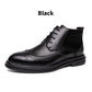 Brogue-Schnürstiefel mit geschnitzter Flügelkappe für Herren