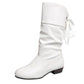 🔥50% Rabatt!🔥Damenstiefel mit Schnürung und klobigem Absatz bis zur Wadenmitte