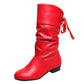🔥50% Rabatt!🔥Damenstiefel mit Schnürung und klobigem Absatz bis zur Wadenmitte