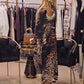 Übergroßes Hemdkleid mit Leopardenmuster