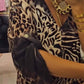 Übergroßes Hemdkleid mit Leopardenmuster