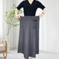 Elastischer dicker langer Rock mit hoher Taille für Damen
