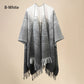 Eleganter Poncho mit Fransen und Schal für Frauen🌟50% Rabatt❄️