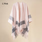 Eleganter Poncho mit Fransen und Schal für Frauen🌟50% Rabatt❄️
