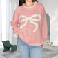 🌟Befristetes Angebot:49 Rabatt!🎀Kuscheliger Oversize-Strickpullover mit Schleifenmuster für Damen
