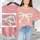 🌟Befristetes Angebot:49 Rabatt!🎀Kuscheliger Oversize-Strickpullover mit Schleifenmuster für Damen
