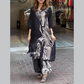 Zweiteiliges Set aus fließendem Hemdblusenkleid für Damen