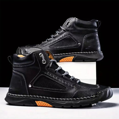 Stylish Hand-Stitched Flat Sole Men's Boots