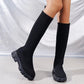🔥HEISSER VERKAUF 40% RABATT🔥Trendige kniehohe Sockenstiefel für Damen aus Strick
