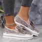 🔥Heißer Verkauf🔥Strasssteinchen Slip-On Bow Sneakers für Frauen