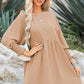 Kleid mit Rundhalsausschnitt und 3/4-Ärmeln