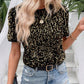 Stilvolles und lockeres Rundhals-T-Shirt mit Pailletten für Damen