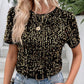 Stilvolles und lockeres Rundhals-T-Shirt mit Pailletten für Damen