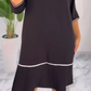 🔥🎉Heißer Verkauf 50% Rabatt🥰👗Damen-Kleid mit Rundhalsausschnitt, Knopfleiste auf der Rückseite und Falten🌸✨