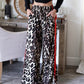 Weite Hose in Patchwork mit Leopardenmuster für Damen