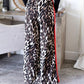 Weite Hose in Patchwork mit Leopardenmuster für Damen